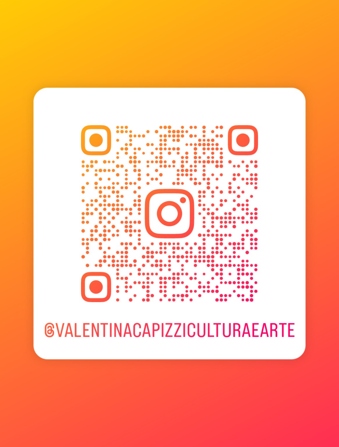 QR code Instagram Valentina Capizzi Cultura e Arte